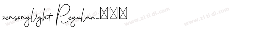 zensonglight Regular字体转换